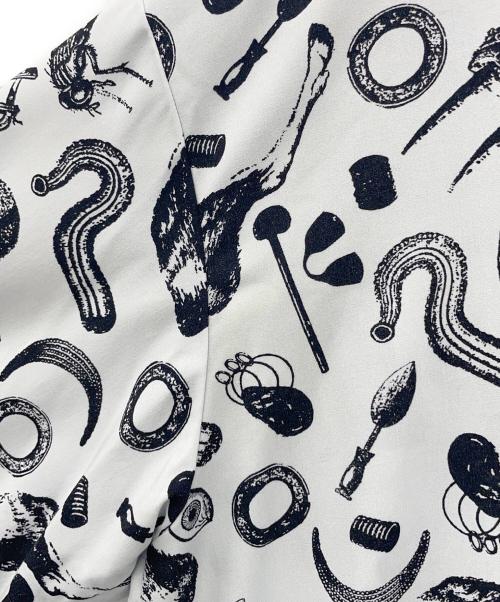 son of the cheese（（サノバチーズ））son of the cheese (（サノバチーズ）) オープンカラーシャツ ホワイト×ブラック サイズ:Lの古着・服飾アイテム