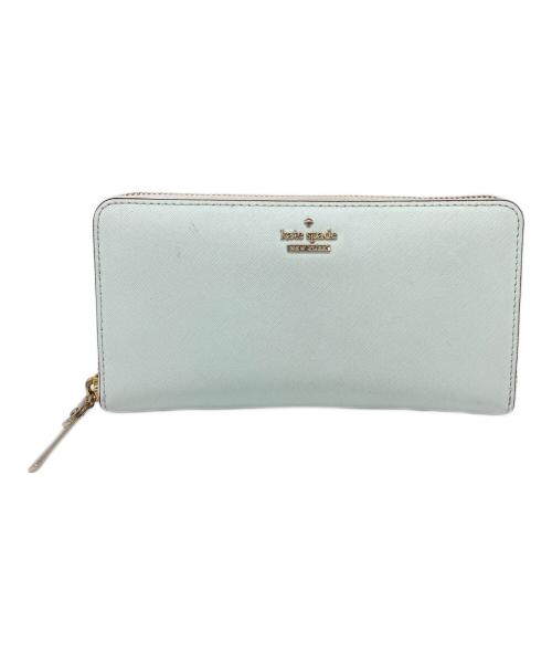 Kate Spade（ケイトスペード）Kate Spade (ケイトスペード) ラウンドファスナー財布 スカイブルーの古着・服飾アイテム