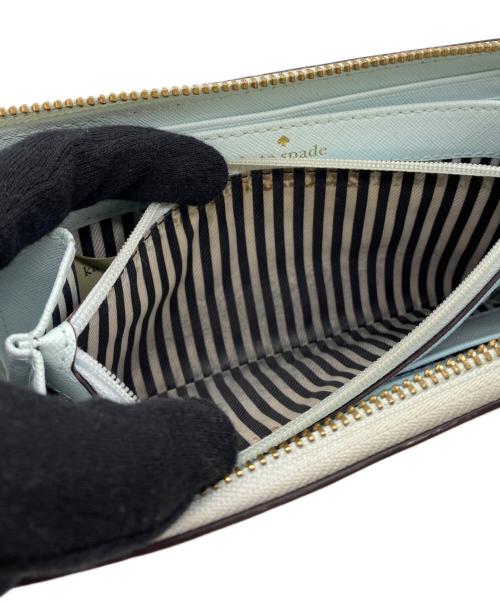 Kate Spade（ケイトスペード）Kate Spade (ケイトスペード) ラウンドファスナー財布 スカイブルーの古着・服飾アイテム