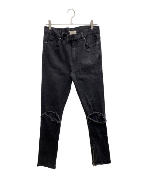 askyurself（アスクユアセルフ）askyurself (アスクユアセルフ) デニムパンツ ブラック サイズ:Mの古着・服飾アイテム
