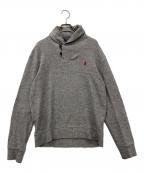 POLO RALPH LAURENポロ・ラルフローレン）の古着「ショールカラープルオーバーリブニット」｜グレー
