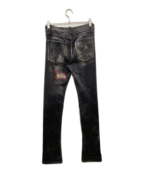 L.G.B（ルグランブルー）L.G.B (ルグランブルー) ダメージ加工デニムパンツ ブラック サイズ:SIZE 73.5cm (W29)の古着・服飾アイテム