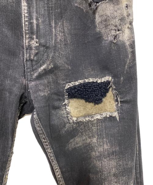 L.G.B（ルグランブルー）L.G.B (ルグランブルー) ダメージ加工デニムパンツ ブラック サイズ:SIZE 73.5cm (W29)の古着・服飾アイテム