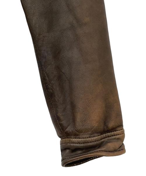 salvatore santoro（サルヴァトーレサントロ）salvatore santoro (サルヴァトーレサントロ) ラムレザージャケット ブラウン サイズ:44の古着・服飾アイテム