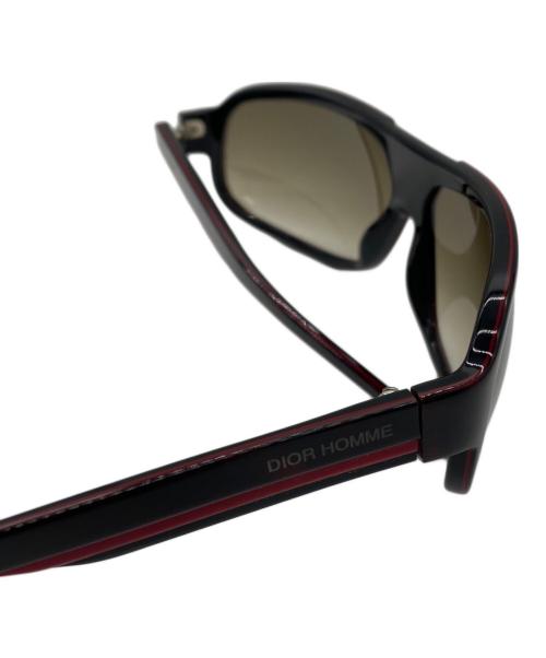DIOR HOMME（ディオール オム）DIOR HOMME (ディオール オム) サングラス ブラック×レッドの古着・服飾アイテム