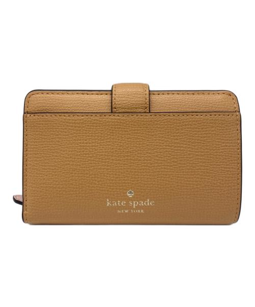 Kate Spade（ケイトスペード）Kate Spade (ケイトスペード) フィービー ターンロック ミディアム ウォレット ベージュ×ピンクの古着・服飾アイテム
