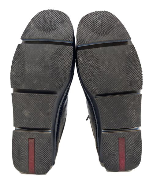 PRADA（プラダ）PRADA (プラダ) レザースニーカー ブラック サイズ:7の古着・服飾アイテム