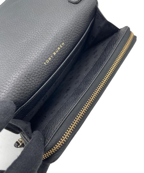 TORY BURCH（トリーバーチ）TORY BURCH (トリーバーチ) ショルダーウォレット ブラックの古着・服飾アイテム