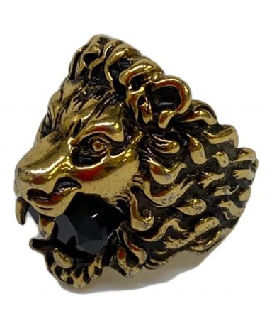 中古・古着通販】GUCCI (グッチ) ライオンヘッドリング ゴールド