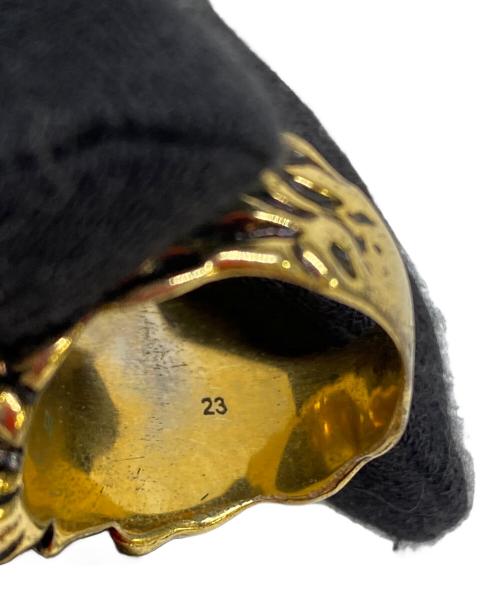 GUCCI（グッチ）GUCCI (グッチ) ライオンヘッドリング ゴールド サイズ:23の古着・服飾アイテム