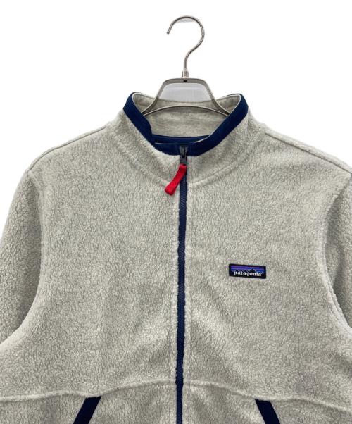 Patagonia（パタゴニア）Patagonia (パタゴニア) フリースジャケット ホワイト×ネイビー サイズ:Mの古着・服飾アイテム
