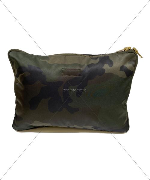PORTER（ポーター）PORTER (ポーター) クラッチバッグ PORTER タンカー カモフラ グリーン×ブラウンの古着・服飾アイテム