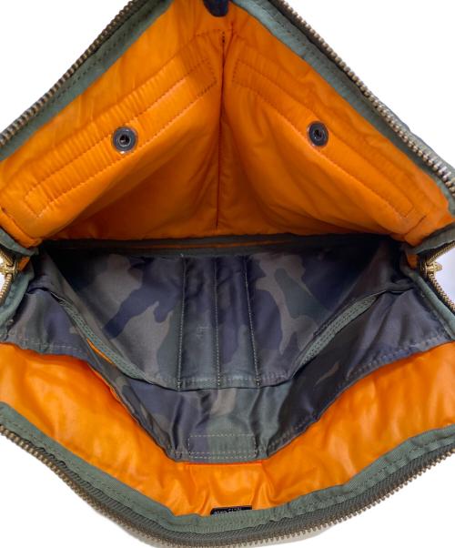 PORTER（ポーター）PORTER (ポーター) クラッチバッグ PORTER タンカー カモフラ グリーン×ブラウンの古着・服飾アイテム