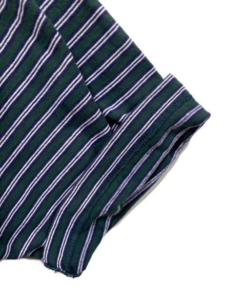 SEDAN ALL-PURPOSE（セダンオールパーパス）SEDAN ALL-PURPOSE (セダンオールパーパス) S/S Pocket Tee グリーン×ネイビー サイズ:Lの古着・服飾アイテム