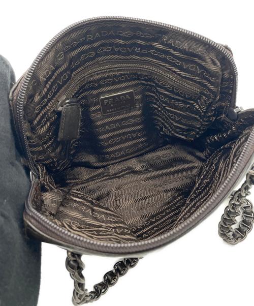 PRADA（プラダ）PRADA (プラダ) チェーンショルダーバッグ ブラックの古着・服飾アイテム