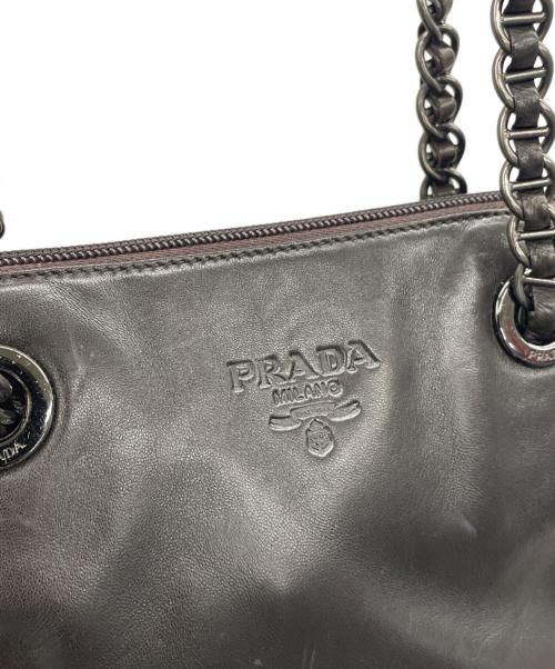 PRADA（プラダ）PRADA (プラダ) チェーンショルダーバッグ ブラックの古着・服飾アイテム