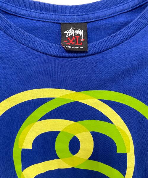 stussy（ステューシー）stussy (ステューシー) ロゴTシャツ ブルー サイズ:XLの古着・服飾アイテム