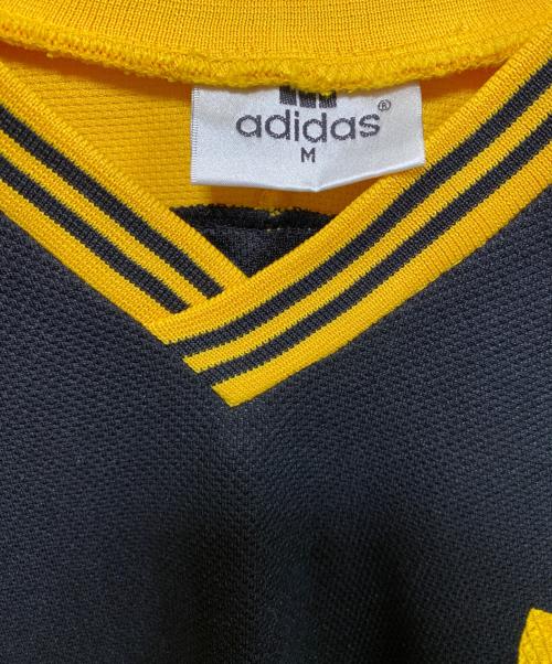 adidas（アディダス）adidas (アディダス) 90‘S ヴィンテージ アメフトシャツ ブラック×イエロー サイズ:Mの古着・服飾アイテム