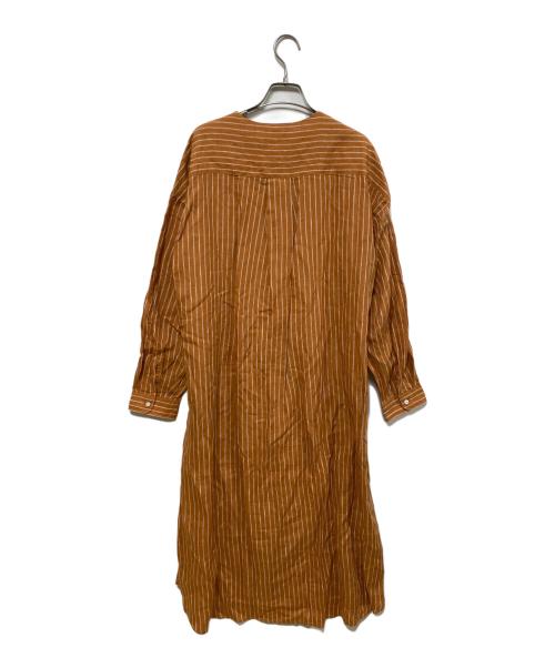Gymphlex（ジムフレックス）Gymphlex (ジムフレックス) シャツワンピース ブラウン サイズ:14の古着・服飾アイテム