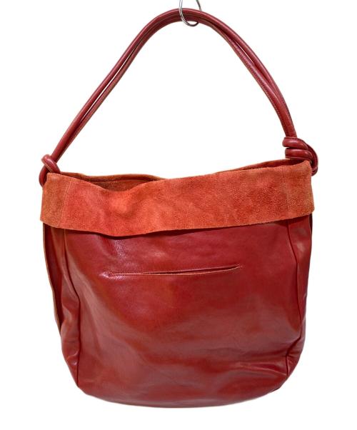 IL BISONTE（イル ビゾンテ）IL BISONTE (イル ビゾンテ) レザートートバッグ レッドの古着・服飾アイテム