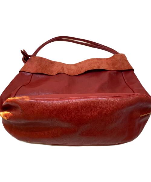 IL BISONTE（イル ビゾンテ）IL BISONTE (イル ビゾンテ) レザートートバッグ レッドの古着・服飾アイテム