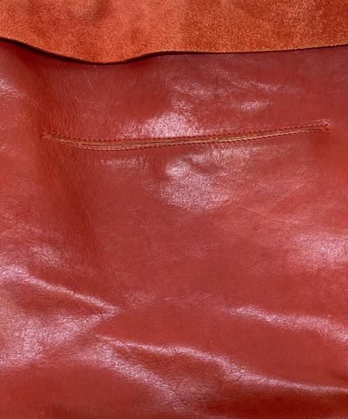 IL BISONTE（イル ビゾンテ）IL BISONTE (イル ビゾンテ) レザートートバッグ レッドの古着・服飾アイテム