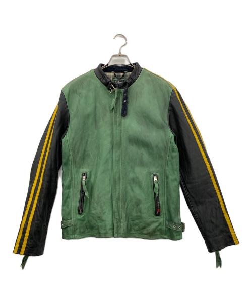 Schott（ショット）Schott (ショット) レザージャケット グリーン サイズ:Lの古着・服飾アイテム