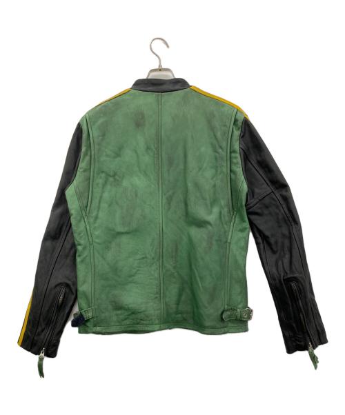 Schott（ショット）Schott (ショット) レザージャケット グリーン サイズ:Lの古着・服飾アイテム
