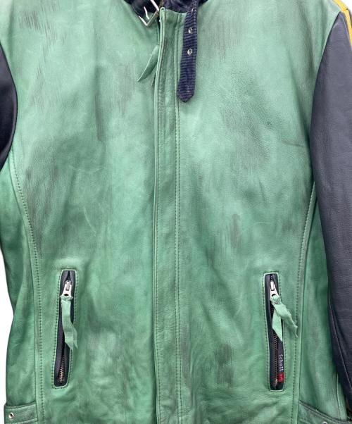 Schott（ショット）Schott (ショット) レザージャケット グリーン サイズ:Lの古着・服飾アイテム