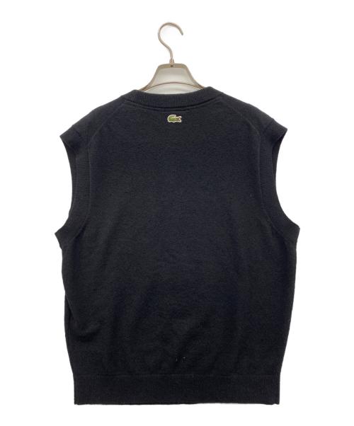 LACOSTE（ラコステ）LACOSTE (ラコステ) ジャカードニットベスト ブラック サイズ:Ｓの古着・服飾アイテム