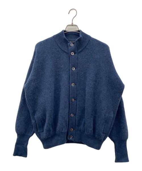 ERMENEGILDO ZEGNA（エルメネジルド・ゼニア）ERMENEGILDO ZEGNA (エルメネジルド・ゼニア) 厚手カーディガン ブルー サイズ:Freeの古着・服飾アイテム