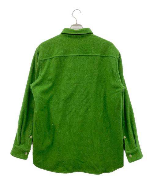 AURALEE（オーラリー）AURALEE (オーラリー) WOOL CASHMERE LIGHT TWEED SHIRTS グリーン サイズ:SIZE 4の古着・服飾アイテム