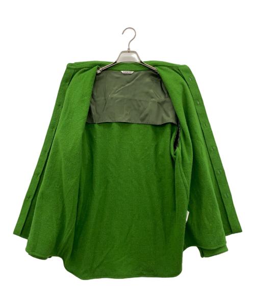 AURALEE（オーラリー）AURALEE (オーラリー) WOOL CASHMERE LIGHT TWEED SHIRTS グリーン サイズ:SIZE 4の古着・服飾アイテム