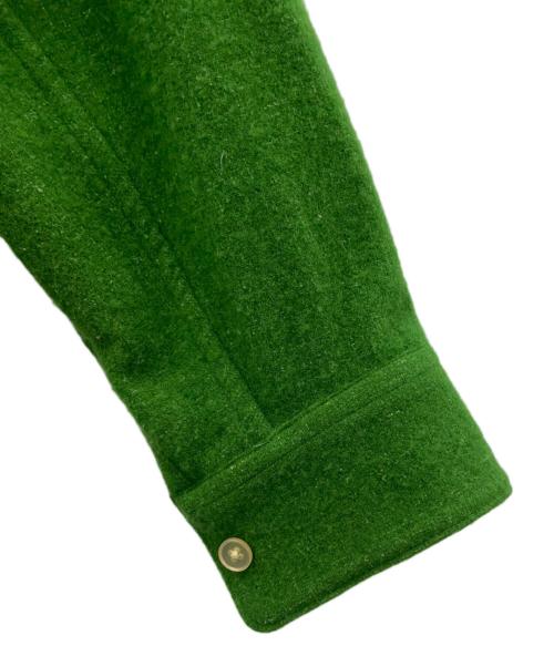 AURALEE（オーラリー）AURALEE (オーラリー) WOOL CASHMERE LIGHT TWEED SHIRTS グリーン サイズ:SIZE 4の古着・服飾アイテム