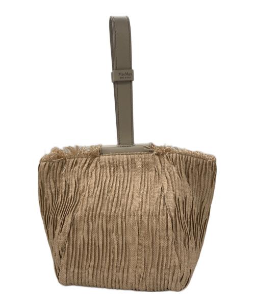 MaxMara（マックスマーラ）MaxMara (マックスマーラ) ワンハンドル ラフィアハンドバッグ ベージュの古着・服飾アイテム