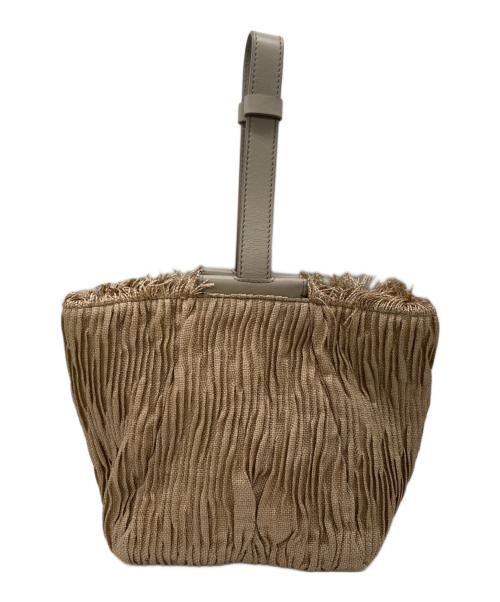 MaxMara（マックスマーラ）MaxMara (マックスマーラ) ワンハンドル ラフィアハンドバッグ ベージュの古着・服飾アイテム