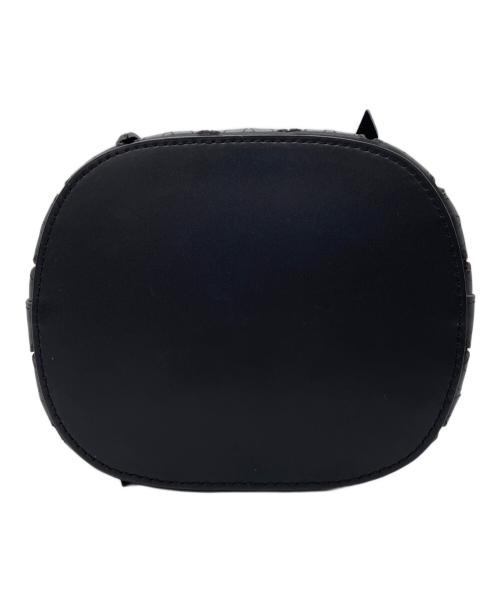 ANITA BILARDI（アニタビラルディ）ANITA BILARDI (アニタビラルディ) レザーメッシュカゴバック ブラックの古着・服飾アイテム