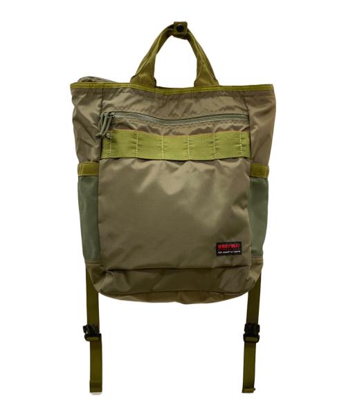 BRIEFING（ブリーフィング）BRIEFING (ブリーフィング) BEAUTY&YOUTH (ビューティーアンドユース) 2wayリュック オリーブの古着・服飾アイテム