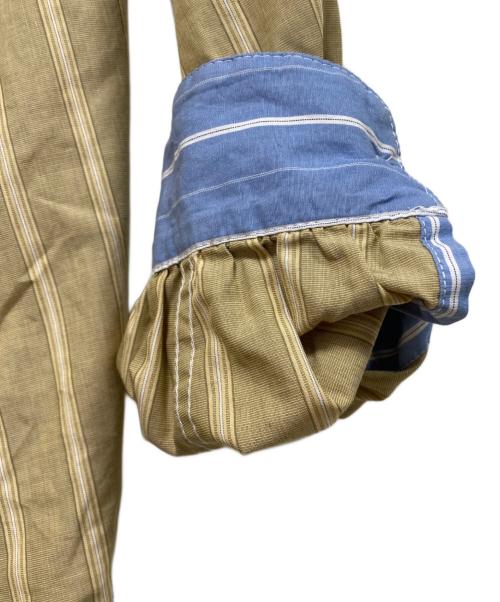 AiE（エーアイイー）AiE (エーアイイー) プルオーバー ストライプロングシャツ イエロー サイズ:Mの古着・服飾アイテム