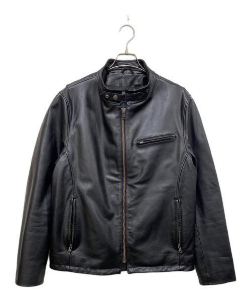 Liugoo Leathers（リューグーレザーズ）Liugoo Leathers (リューグーレザーズ) シングルレザージャケット ブラック サイズ:3Lの古着・服飾アイテム