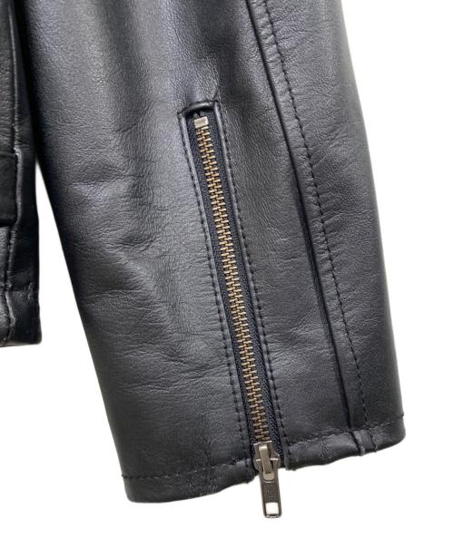 Liugoo Leathers（リューグーレザーズ）Liugoo Leathers (リューグーレザーズ) シングルレザージャケット ブラック サイズ:3Lの古着・服飾アイテム