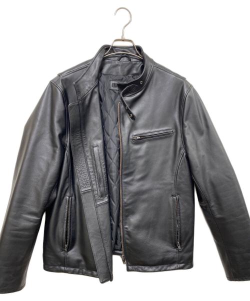 Liugoo Leathers（リューグーレザーズ）Liugoo Leathers (リューグーレザーズ) シングルレザージャケット ブラック サイズ:3Lの古着・服飾アイテム
