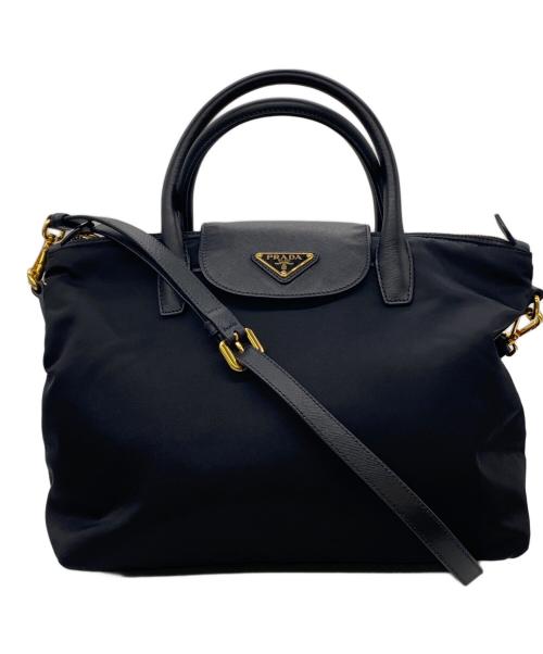 PRADA（プラダ）PRADA (プラダ) 2WAYショルダーバッグ ブラックの古着・服飾アイテム