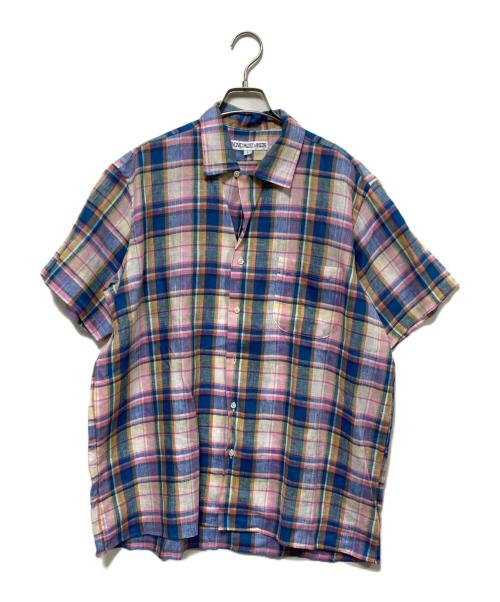 INDIVIDUALIZED SHIRTS（インディビジュアライズドシャツ）INDIVIDUALIZED SHIRTS (インディビジュアライズドシャツ) 半袖シャツ ピンク サイズ:Lの古着・服飾アイテム