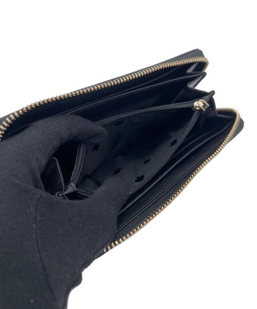 Kate Spade（ケイトスペード）Kate Spade (ケイトスペード) 長財布 ベージュ×ブラックの古着・服飾アイテム