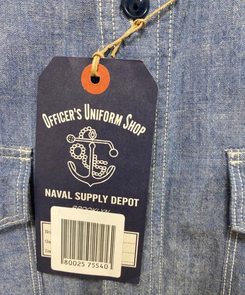 THE REAL McCOY'S（ザ・リアルマッコイズ）THE REAL McCOY'S (ザ・リアルマッコイズ) CHAMBRAY SHIRT S/S インディゴ サイズ:15 未使用品の古着・服飾アイテム