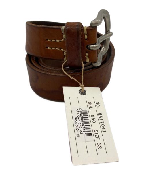 THE REAL McCOY'S（ザ・リアルマッコイズ）THE REAL McCOY'S (ザ・リアルマッコイズ) Joe McCOY (ジョーマッコイ) BEND LEATHER BELT ブラウン サイズ:32の古着・服飾アイテム