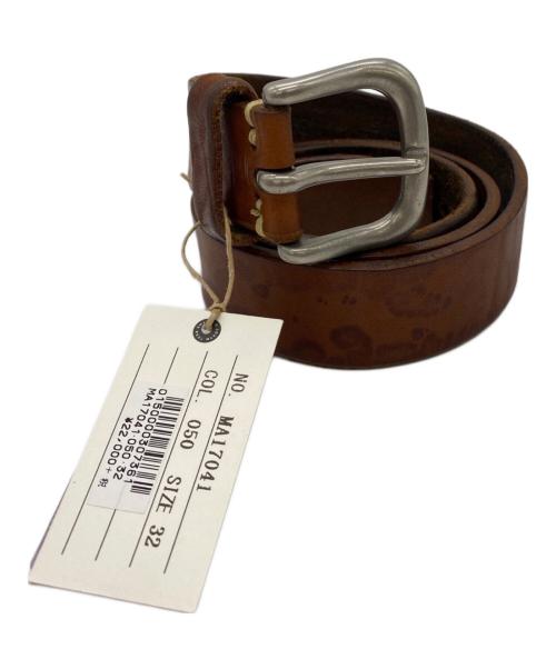 THE REAL McCOY'S（ザ・リアルマッコイズ）THE REAL McCOY'S (ザ・リアルマッコイズ) Joe McCOY (ジョーマッコイ) BEND LEATHER BELT ブラウン サイズ:32の古着・服飾アイテム