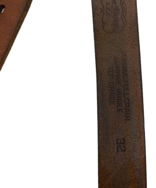 THE REAL McCOY'S（ザ・リアルマッコイズ）THE REAL McCOY'S (ザ・リアルマッコイズ) Joe McCOY (ジョーマッコイ) BEND LEATHER BELT ブラウン サイズ:32の古着・服飾アイテム