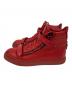 GIUSEPPE ZANOTTI (ジュゼッペザノッティ) ハイカットスニーカー レッド サイズ:45：8000円